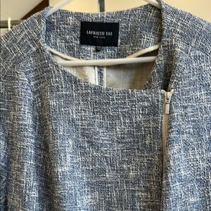 Lafayette 148 New York Blue Blazer with Structured Design